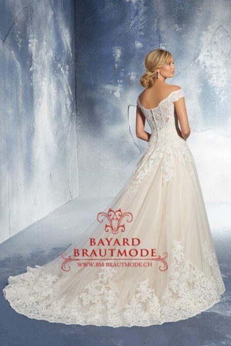 Hochzeitskleid Einsiedeln, ein traumhaftes A-Linien Brautkleid in der Farbe Ivory Rose