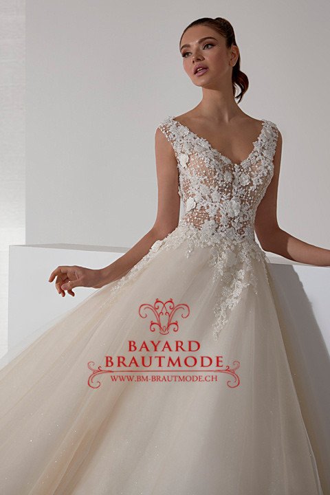 Elegantes A-Linie Hochzeitskleid - Brautmode Stans